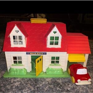 Vintage 1984 Child Guidance Hello Kitty doll house with furniture accessories